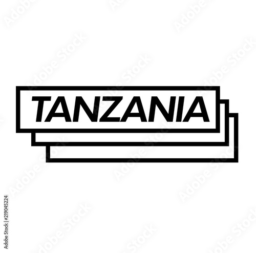 tanzania stamp on white