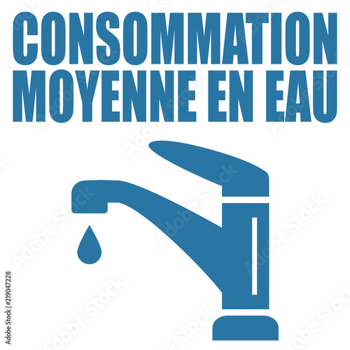 Logo consommation moyenne en eau.