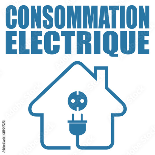 Logo consommation électrique.