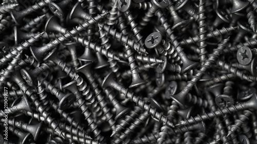 many self tapping screws background photo