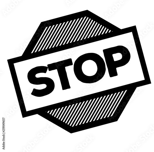 stop black stamp