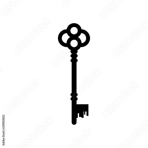Fototapeta Naklejka Na Ścianę i Meble -  Vintage Key.  illustration,