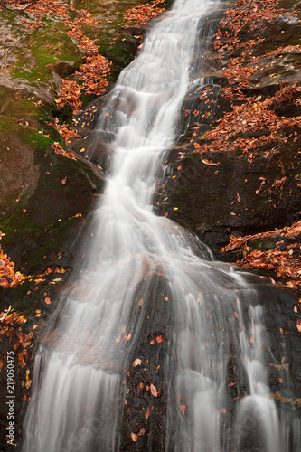 Long exposure autumn photo of Crabtree Falls from the George Washington National Forest in Virginia, USA.