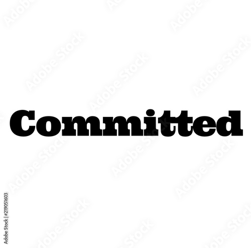 commited stamp on white