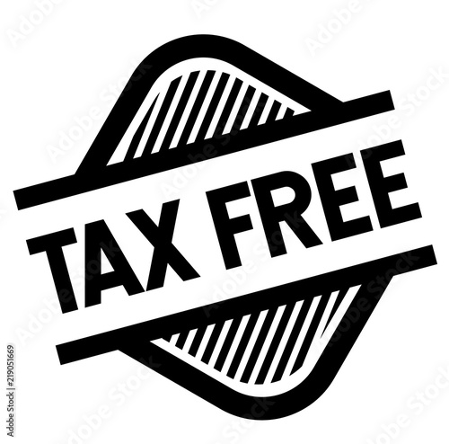 tax free stamp on white