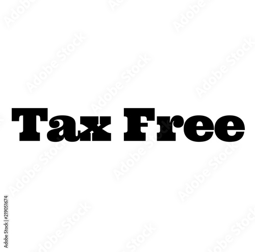 tax free stamp on white