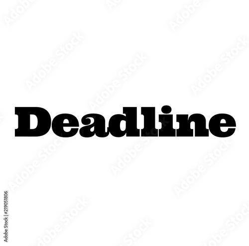 deadline stamp on white