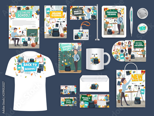 Back to School education and study promo mockups