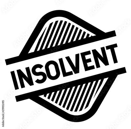 insolvent stamp on white