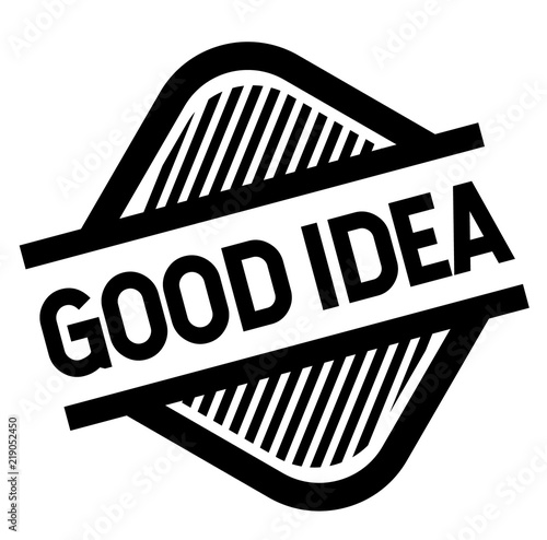 good idea stamp on white