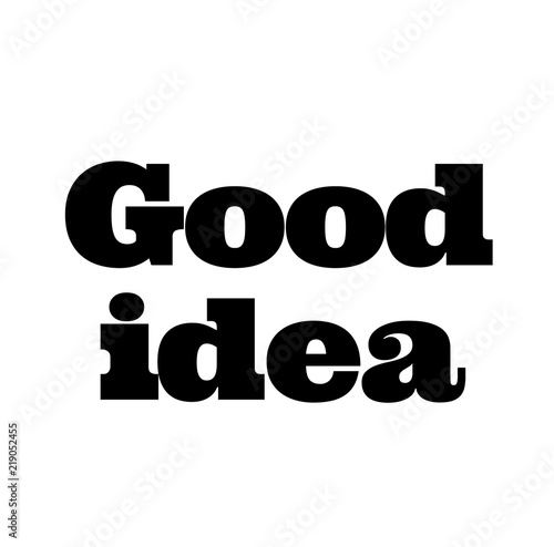 good idea stamp on white