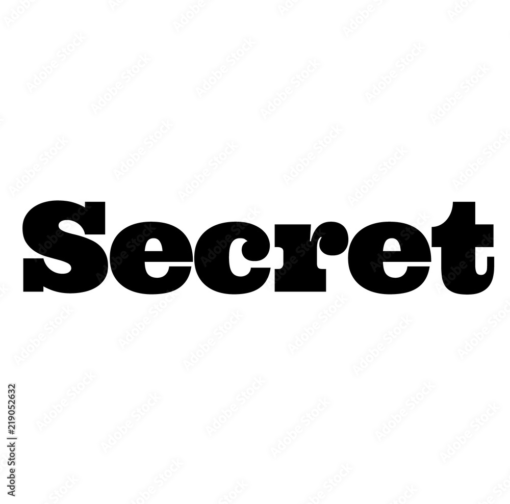 secret stamp on white secret stamp on white