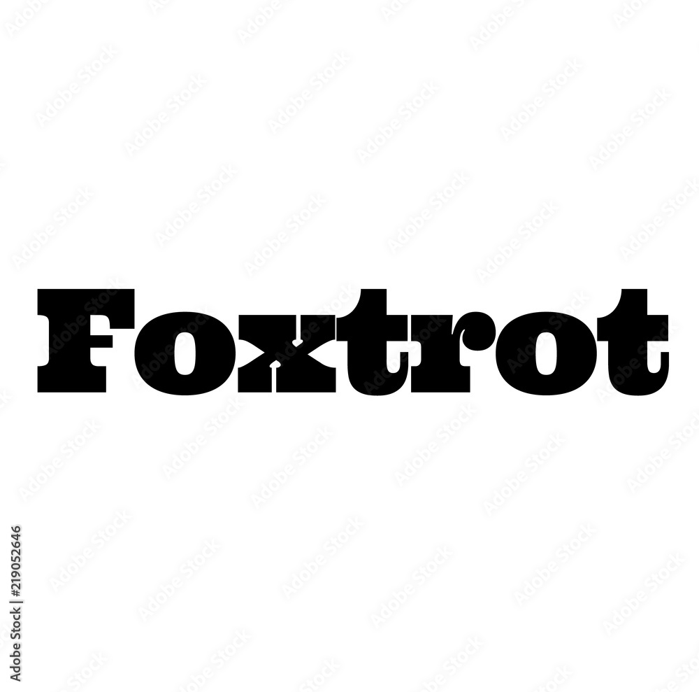 foxtrot stamp on white