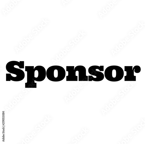 sponsor stamp on white