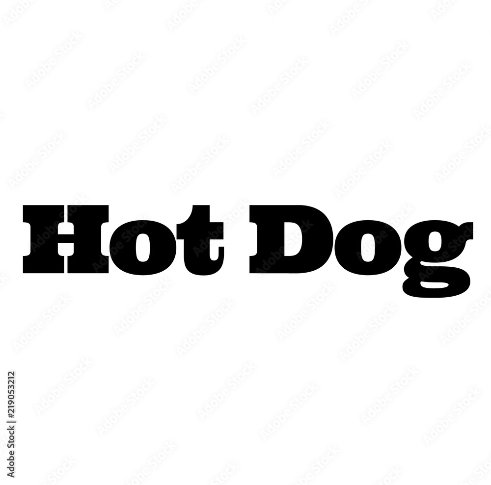 hotdog stamp on white