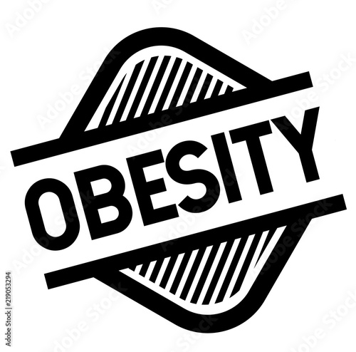 obesity stamp on white