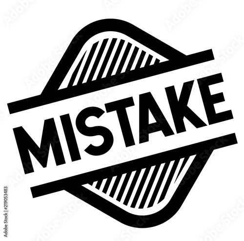 mistake stamp on white