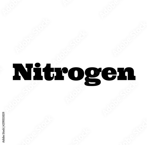 nitrogen stamp on white