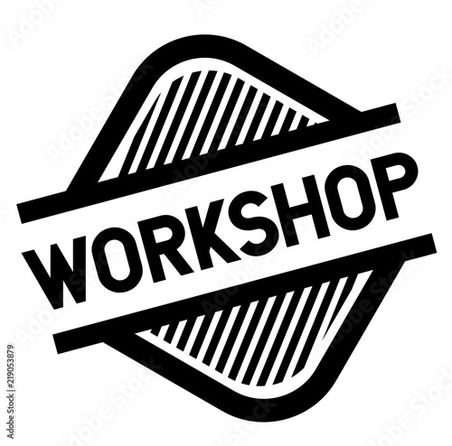 workshop stamp on white