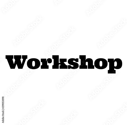 workshop stamp on white