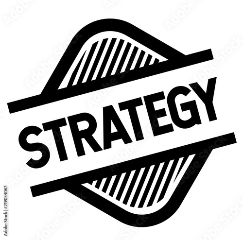 strategy stamp on white