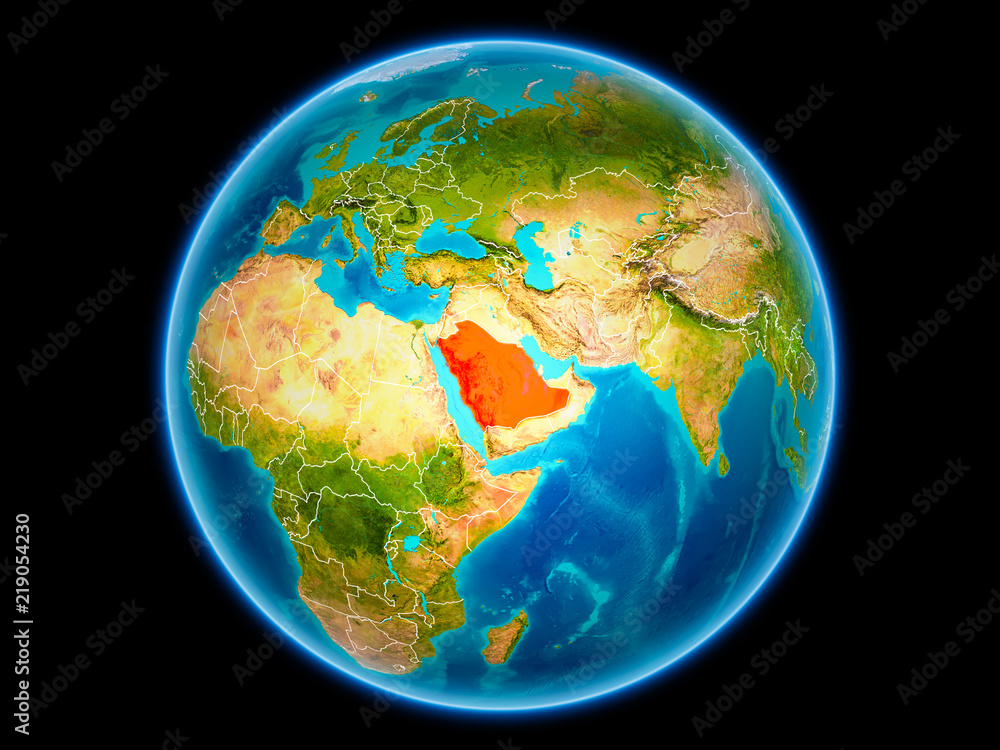 Saudi Arabia on Earth from space