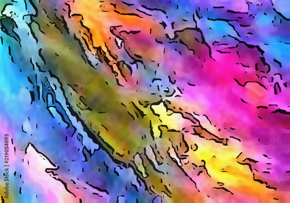 Chaotic lines on soft background in cartoon style. Abstract art in very bright juicy colors. Surreal painting texture. Psychedelic modern art. Warm saturated backdrop. Funny style crazy artwork. Chaotic lines on soft background in cartoon style. Abstract art in very bright juicy colors. Surreal painting texture. Psychedelic modern art. Warm saturated backdrop. Funny style crazy artwork.