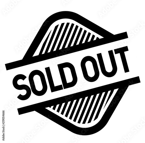 sold out stamp on white