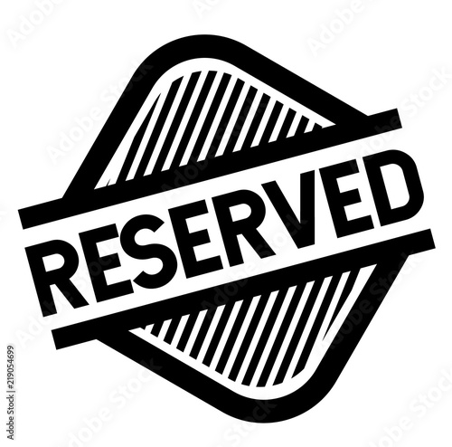 reserved stamp on white