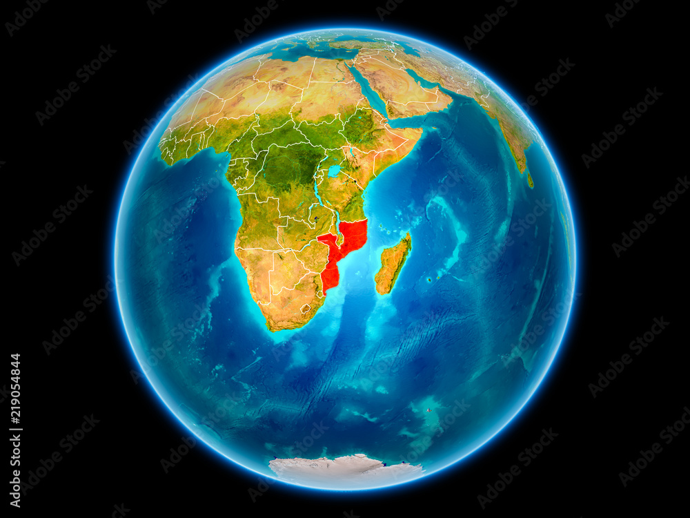 Mozambique on Earth from space Mozambique on Earth from space