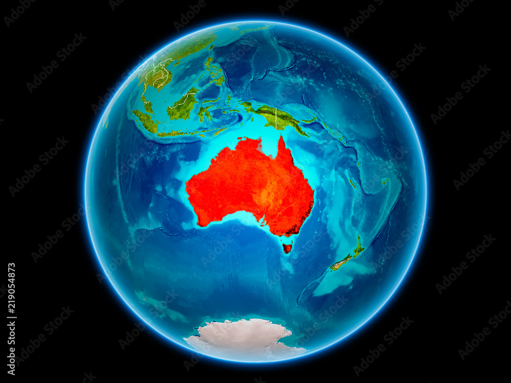 Australia on Earth from space