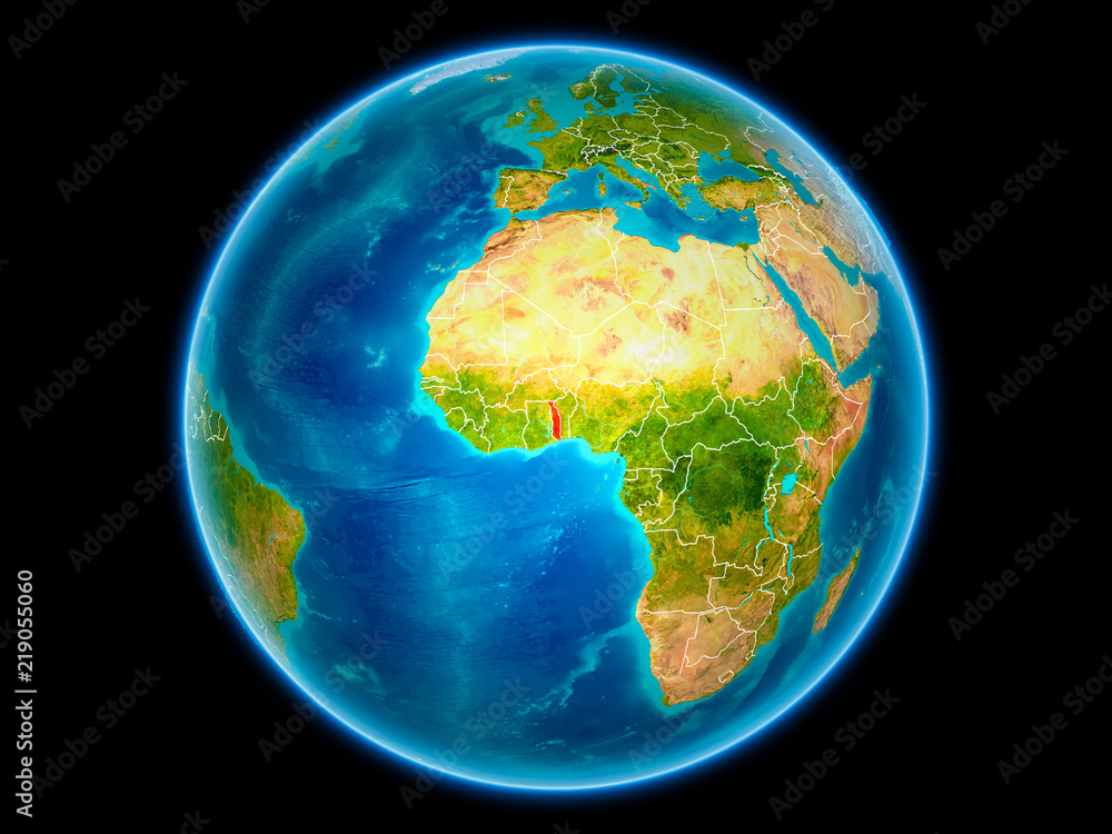 Togo on Earth from space Togo on Earth from space