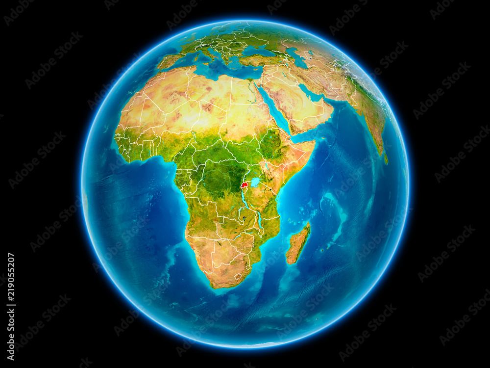Rwanda on Earth from space Rwanda on Earth from space