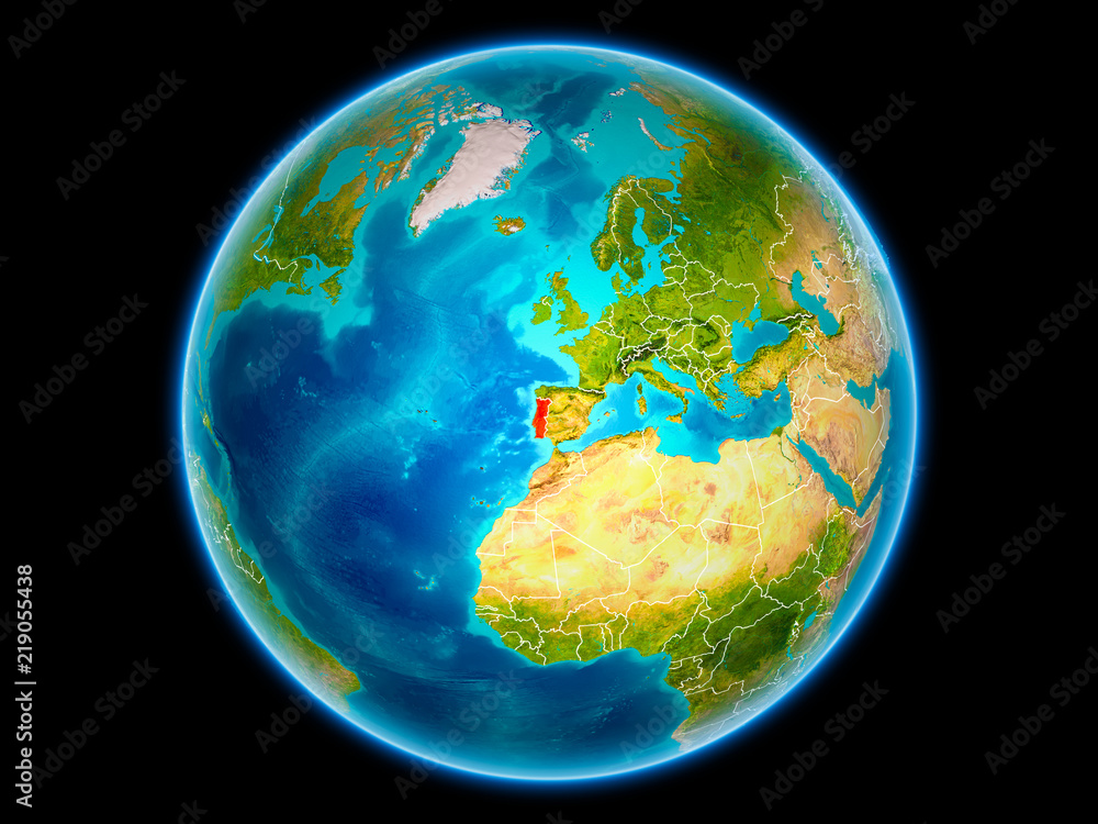Portugal on Earth from space Portugal on Earth from space