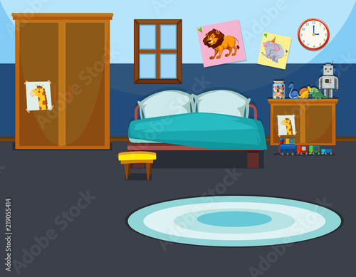 A kid bedroom template