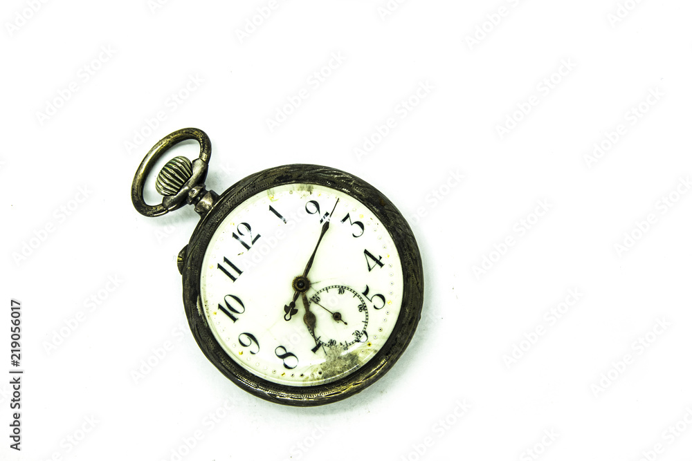 pocket watch classic on a white background