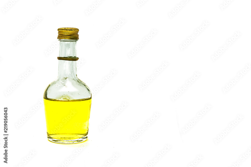 glass bottle with perfume isolated glass bottle with perfume isolated