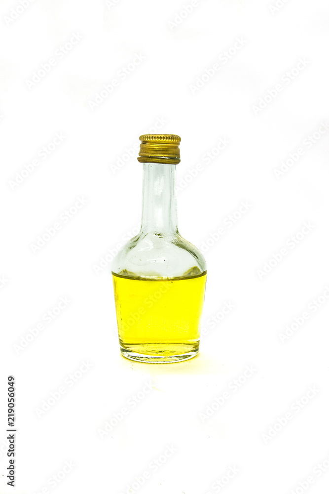 glass bottle with perfume isolated