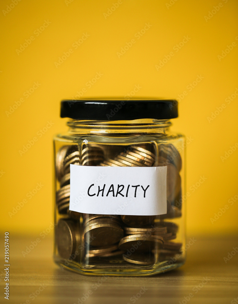 Saving For Charity Concept Saving For Charity Concept
