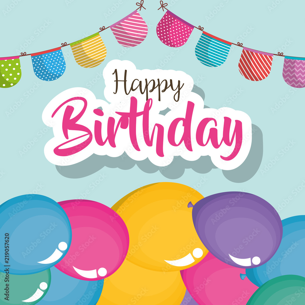 happy birthday card with balloons air happy birthday card with balloons air