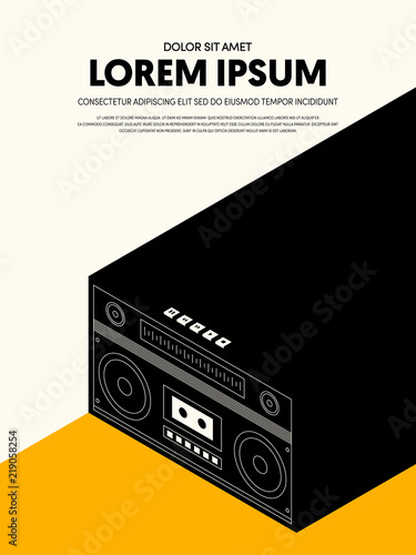 Music modern retro vintage abstract poster background