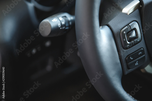 Car control panel close up, dashboard photo