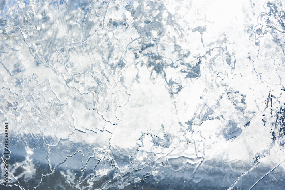 The texture of the ice. The frozen water.Winter background The texture of the ice. The frozen water.Winter background