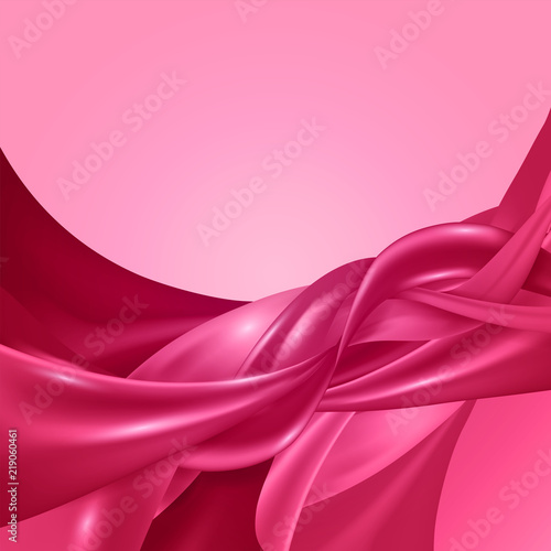 Pink color abstract design background satin smooth texture. vector illustration.