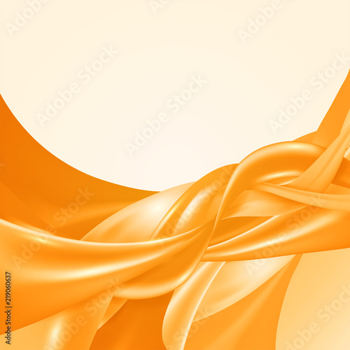 Yellow color abstract design background satin smooth texture. vector illustration.