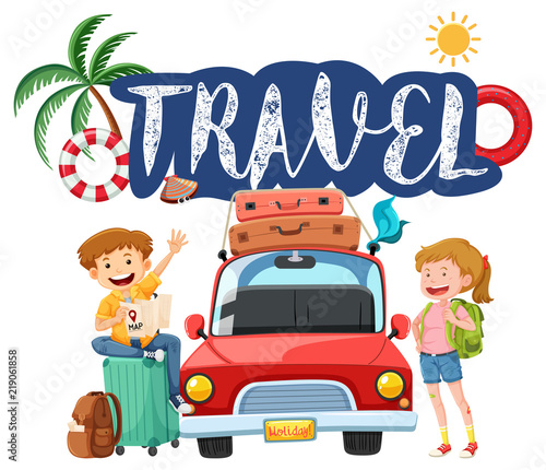 two young travellers concept