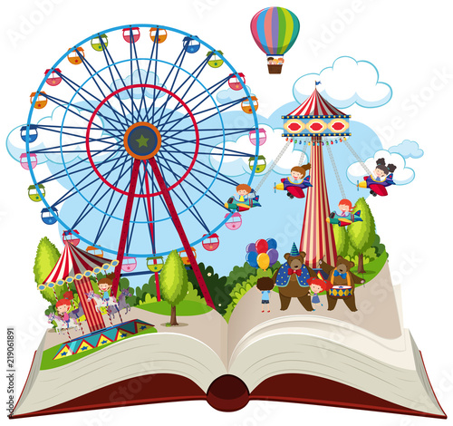 Open book fun fair theme