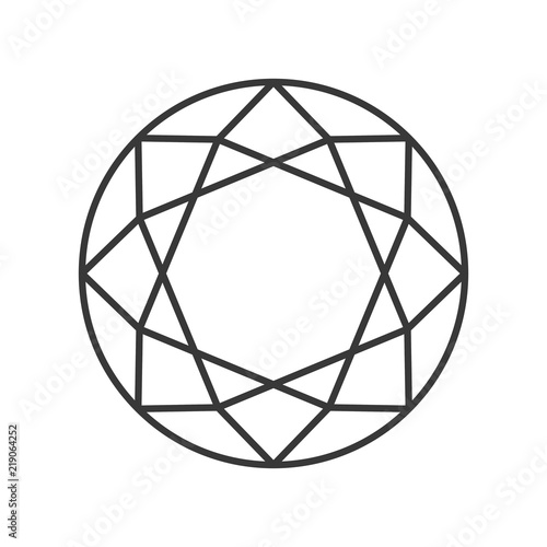 diamond cut, jewelry related outline icon