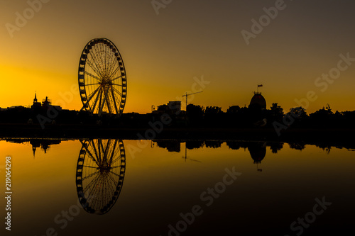 Giant wheel silhouette