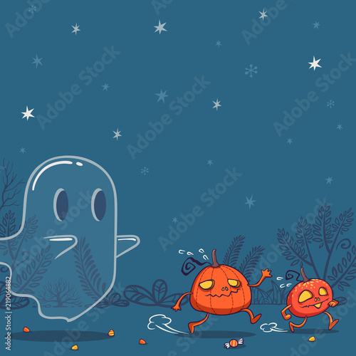 jack o' lantern pumpkins monster character design vector illustration